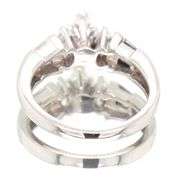 Platinum Marquise 3 Stone Diamond Engagement Ring
