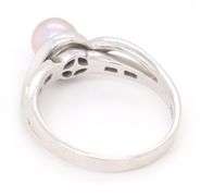 Tasteful 14K WG Silver Pearl Ring