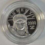 Gem Ultra Cameo Proof 2000-W $25 Proof Platinum Eagle. Box/COA
