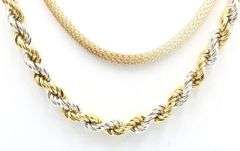 Group lot of 2 Vintage 925 sterling silver chains