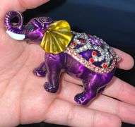 Bejeweled Elephant Trinket Box