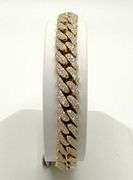 10k Gold Diamond Curb Chain Bracelet