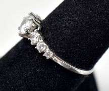 Dainty Clear Stone Ring in Sterling Silver 1.7grams Size 7.5