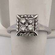 CERTIFIED BRAND NEW 14K WHITE GOLD DIAMOND RING