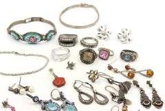 Group lot of Vintage 925 sterling silver mixed jewelry