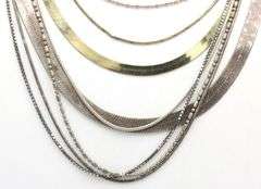 Group lot of 9 Vintage 925 sterling silver necklaces