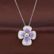 Beautiful Enamel center dancing stone Necklace