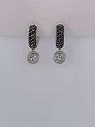CERTIFIED BRAND NEW 18K WHITE GOLD AND DIAMOND LOOP EARRINGS