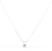 14kt White gold diamond pendant on chain necklace