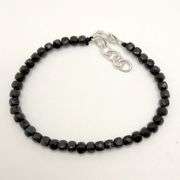 Hand made European gem stone silver braclet. Size 7"