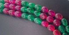 Beautiful 605.5 Cttw Mined From The Earth 3 Strand Natural Ruby and Emerald Necklace.