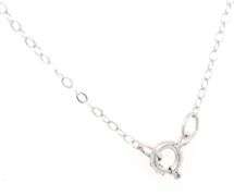 14kt White gold diamond pendant on chain necklace