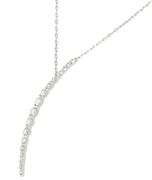 New 0.34ctw Diamond Graduated Curved Line Pendant Necklace in 14K