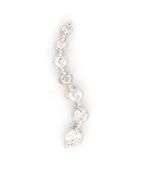 10kt White gold diamond Journey pendant