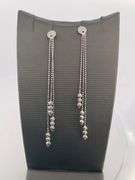 14K WHITE GOLD DANGLING EARRINGS