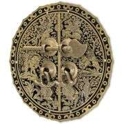 Six Horses Brass Cabinet Face Plate