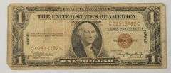 1938 A $1 Hawaii Silver Certificate, Circulated