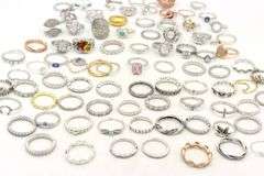 Big group lot of 925 sterling silver rings