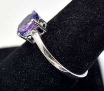 Purple-Blue Gemstone Ring in Sterling Silver 2.4grams Size 8 3/4