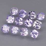 Glittering 3.35ct bright blue violet Tanzanite set