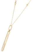 New 0.31ctw Diamond Stick Pendant Station Necklace in 14K