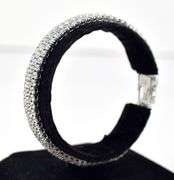 Cz Gemstone Tennis Bracelet in Sterling Silver. 25.4 grams.