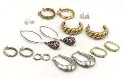 Group lot of Vintage 925 sterling silver earrings
