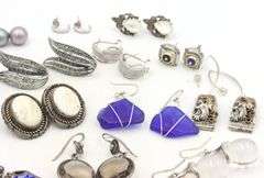 Group lot of Vintage 925 sterling silver earrings