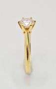 14 Kt Yellow Gold Plate Sparkling 1 Ct Vvs1 Simulated White Diamond Solitaire Ring