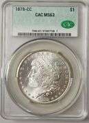 1878-CC Morgan Silver Dollar, CAC MS63