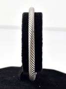 CZ Gemstone Cuff Bracelet in Sterling Silver. 27.0 grams.