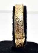 Vermeil Hinged Bangle Bracelet in Sterling Silver. 18.3 grams.