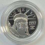 Gem Ultra Cameo Proof 1997-W $25 Proof Platinum Eagle. Box/COA