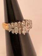 LADIES 14K GOLD AND DIAMOND RING