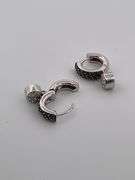 CERTIFIED BRAND NEW 18K WHITE GOLD AND DIAMOND LOOP EARRINGS