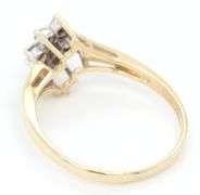 Tasteful 14K YG Diamond Cluster Ring