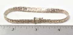 Braided Link Bracelet in Sterling Silver 13grams