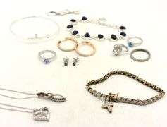 Group lot of Vintage 925 sterling silver mixed jewelry
