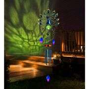Large Solar Peacock Wind Chimes