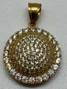 10K Yellow Gold Cluster Pendant