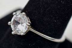 CZ Stone Ring in Sterling Silver 2.5grams Size 8.5