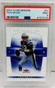 Tom Brady 2004 Fleer Football Card, Graded Mint 9