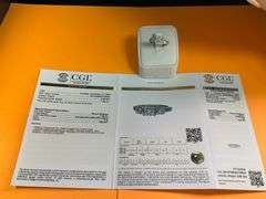 CERTIFIED 14K WHITE GOLD DIAMOND RING