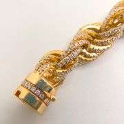 10k Spiral Chain Bracelet with Diamonds