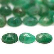 Rich green unheated 8.28ct 5x4mm Emerald set