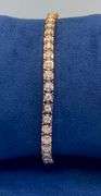 10K Rose Gold Round Brilliant Cut Lab Diamond Bracelet