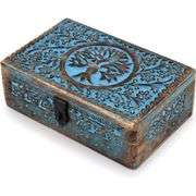Tree of Life Handcarved Wooden Box