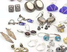 Group lot of Vintage 925 sterling silver earrings
