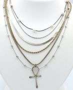 Group lot of 6 Vintage 925 sterling silver necklaces
