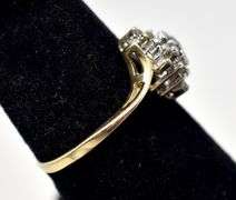 Brilliant Diamond Cluster Ring in 10K Yellow Gold